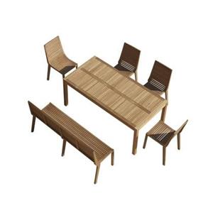 Tikamoon  Loungeset in teakhout 120 Teo 6 personen