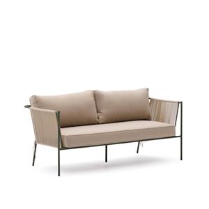 Kave Home 2-zits Loungebank Zivia Staal en touw - Beige