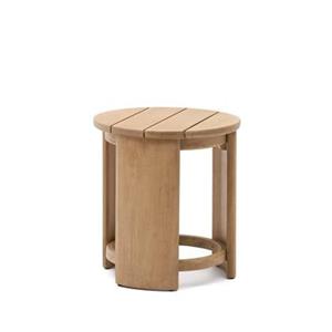 Kave Home Ronde Bijzettafel Xoriguer Eucalyptushout, 60cm hoog - Naturel