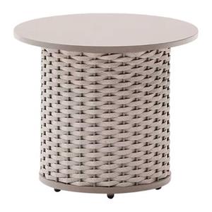 Kave Home Outdoor Bijzettafel Sedalis Aluminium en touw, 50cm - Taupe