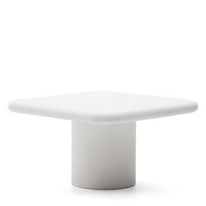 Kave Home Vierkante Eettafel Addaia Cement, 135 x 135cm - Wit