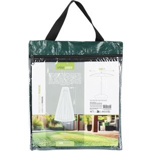 Pro Garden Parasolhoes - kunststof - met rits - 175 cm - donker groen - draagtas -
