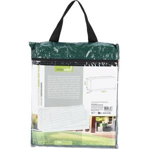 Pro Garden Tuinstoelkussen opberghoes - kunststof - 130 x 50 x 32 cm - donker groen - met draagtas -
