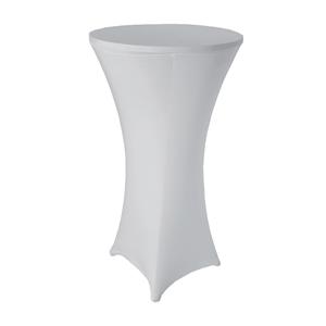 Sunnydays nette afdekhoes voor een statafel - wit - spandex elastiek - Dia 80 cm x H 110 cm -