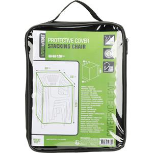 Pro Garden Stapelstoelhoes - zwart - polyester - 68 x 68 x 120 cm - waterdicht - stoelhoes -