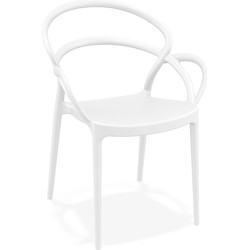 Alterego JULIETTE Terras stoel - Wit