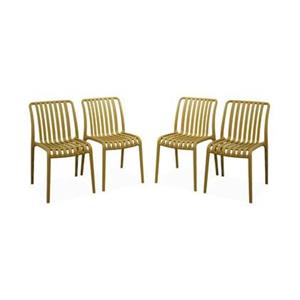 Sweeek  Plastic tuinstoel, stapelbaar (set van 4)
