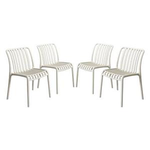 Sweeek  Plastic tuinstoel, stapelbaar (set van 4)