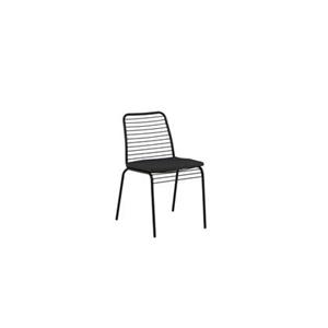 Fjôrd  Tuinstoel Zwart - Aluminium - Panjin - Set van 2