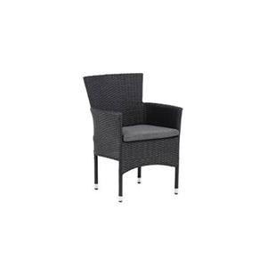 Fjôrd  Tuinstoel Zwart - Wicker - Malina - Set van 2