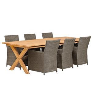Van Kooten Tuin en Buitenleven Teak dinner tafel Rustiek 2 | Tafel 350x100x80cm