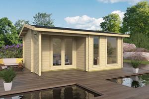Van Kooten Tuin en Buitenleven Blokhut Mimer | 44 mm | onbehandeld | 580x430 cm