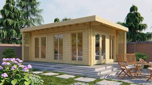 Van Kooten Tuin en Buitenleven Blokhut Hildegard 570x380 cm - Honing geïmpregneerd