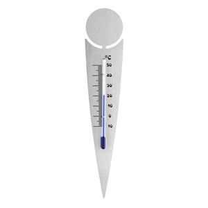 TFA Dostmann TFA Bloempot Thermometer - 22 cm - binnen/buiten - RVS - ruimte voor labels -