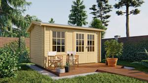 Van Kooten Tuin en Buitenleven Blokhut Chloe 400x300 cm - Red class wood geïmpregneerd