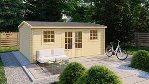 Van Kooten Tuin en Buitenleven Blokhut Dianne 578x450 cm - bruin geïmpregneerd