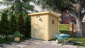 Van Kooten Tuin en Buitenleven Blokhut Eigo 220x220 cm - Grijs geïmpregneerd