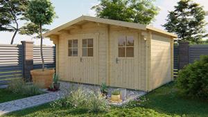 Van Kooten Tuin en Buitenleven Blokhut Fraga 450x300 cm - Red class wood geïmpregneerd