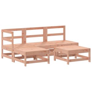 vidaXL 5-delige Loungeset met kussens massief douglashout