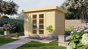 Van Kooten Tuin en Buitenleven Blokhut Hypermodern 320x260 cm - Red class wood geïmpregneerd