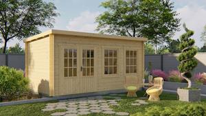 Van Kooten Tuin en Buitenleven Blokhut Sadie 500x300 cm - Red class wood geïmpregneerd