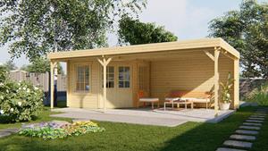Van Kooten Tuin en Buitenleven Blokhut Annette 700x400 cm - Bruin geïmpregneerd
