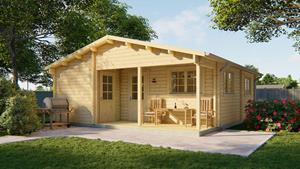 Van Kooten Tuin en Buitenleven Blokhut Ardee 700x817 cm - Red class wood geïmpregneerd