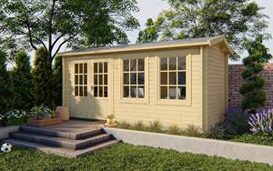 Van Kooten Tuin en Buitenleven Blokhut Justine 500x250 cm - Red class wood geïmpregneerd