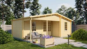 Van Kooten Tuin en Buitenleven Blokhut Ollie 731x498 cm - Red class wood geïmpregneerd