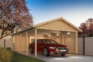 Van Kooten Tuin en Buitenleven Carport Ever 219+551x430 cm - Groen geïmpregneerd