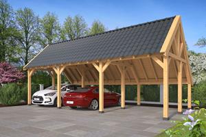 Van Kooten Tuin en Buitenleven Kapschuur Billund XL Type 5 Red Class Wood 893x460 cm - geïmpregneerd
