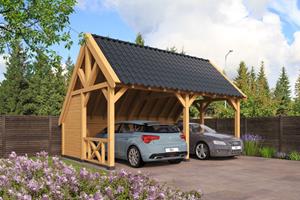 Van Kooten Tuin en Buitenleven Kapschuur Billund XXL Type 2 Red Class Wood 700x512 cm - geïmpregneerd