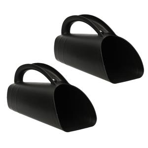 Prosperplast Gieter schep - 2x - multifunctioneel - zwart - 12 cm -