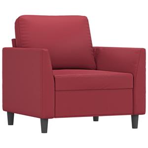 VidaXL 3-delige Loungeset met kussens kunstleer wijnrood