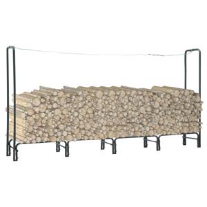VidaXL Haardhoutrek 240x35x120 cm staal antraciet