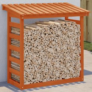 VidaXL Haardhoutrek 108x64,5x110 cm massief grenenhout wasbruin