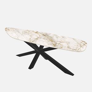 Keramischetafels Oro Bianco Lia Organisch 240 x 120 Mat Ja, extra poedercoating €150,- 80 mm