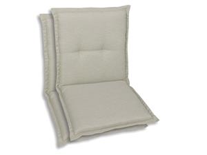 Go-de textil Tuinkussen (Stoelkussens voor stoelen met een lage rugleuning, Beige)