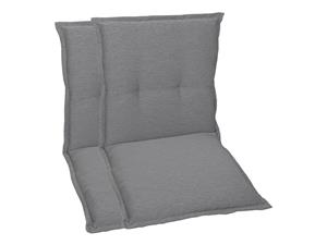 Go-de textil Tuinkussen (Stoelkussens voor stoelen met een lage rugleuning, Grijs)