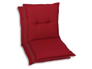 Go-de textil Tuinkussen (Stoelkussens voor stoelen met een lage rugleuning, Kersenrood)