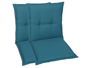 Go-de textil Tuinkussen (Stoelkussens voor stoelen met een lage rugleuning, Petrol)