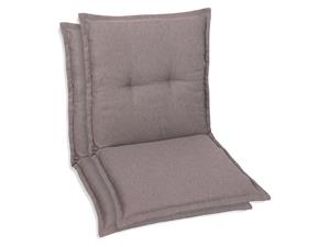 Go-de textil Tuinkussen (Stoelkussens voor stoelen met een lage rugleuning, Taupe)