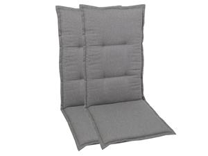 Go-de textil Tuinkussen (Stoelkussens voor stoelen met een normale rugleuning, Grijs)