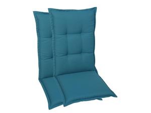 Go-de textil Tuinkussen (Stoelkussens voor stoelen met een normale rugleuning, Petrol)