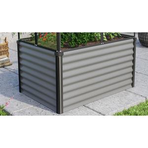 Vitavia Onderbouw Voor Mini Broeikas Gaia Jumbo Zincalume Aluminium Zwart/graniet 122x83x65cm