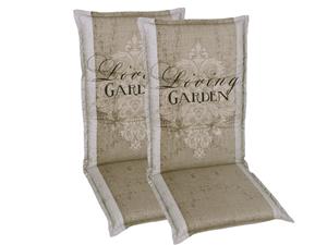 Go-de textil Tuinkussen (Stoelkussens voor stoelen met een normale rugleuning, Beige)