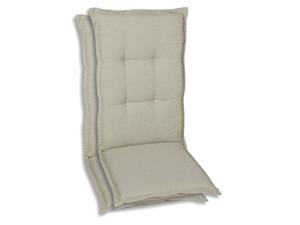 Go-de textil Tuinkussen (Stoelkussens voor stoelen met een lange rugleuning, Beige)