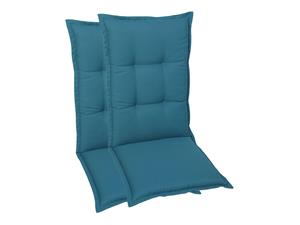 Go-de textil Tuinkussen (Stoelkussens voor stoelen met een lange rugleuning, Petrol)