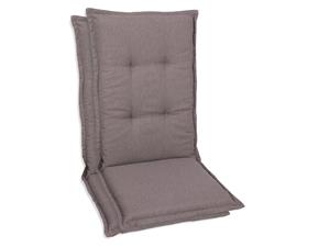 Go-de textil Tuinkussen (Stoelkussens voor stoelen met een lange rugleuning, Taupe)