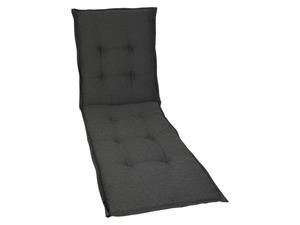 Go-de textil Tuinkussen (Stoelkussen voor een ligbed, Antraciet)